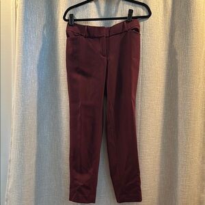 LOFT Petites Julie Straight Work Pants, Purple 4P